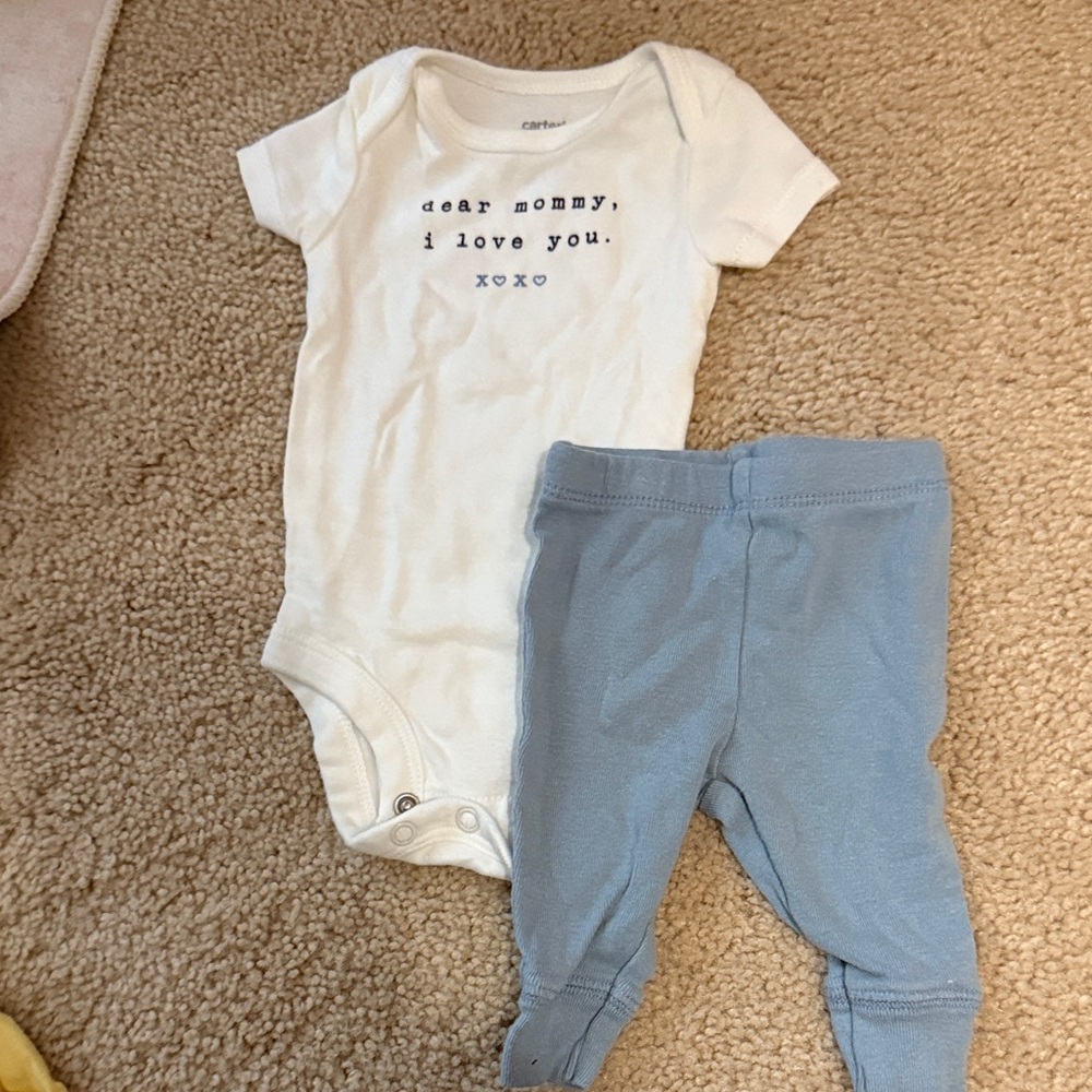 Carter's White and Blue Kids Matching Set